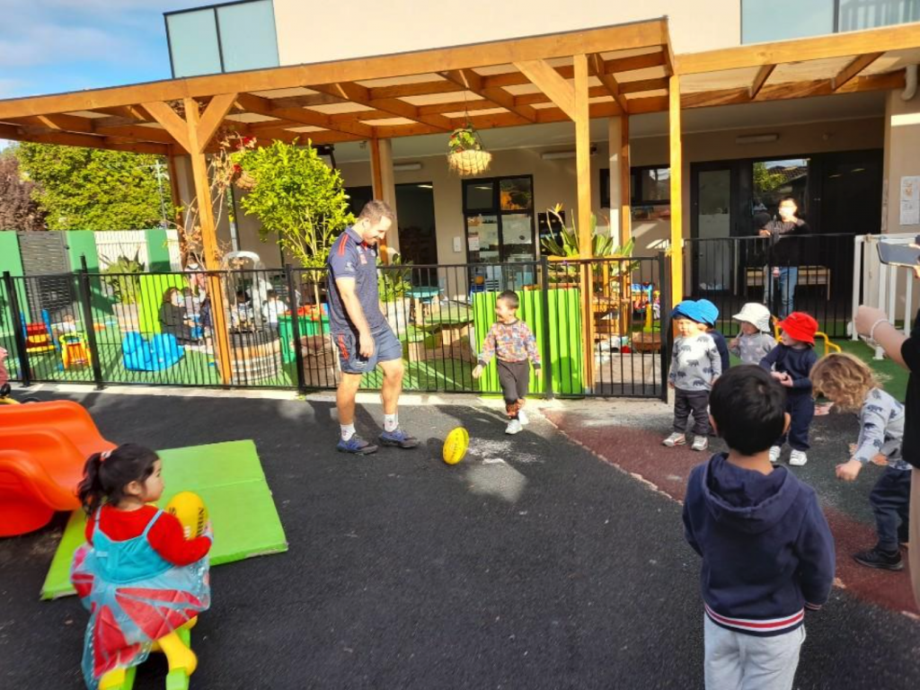 Australian Football Player visits 1st Impressions ELC!